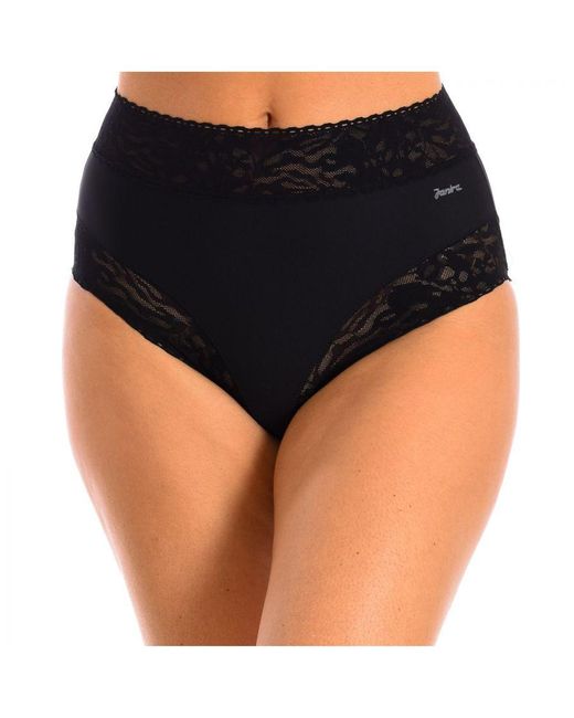 Janira Black Soft Lace High Style And Shaping Panties 1030473