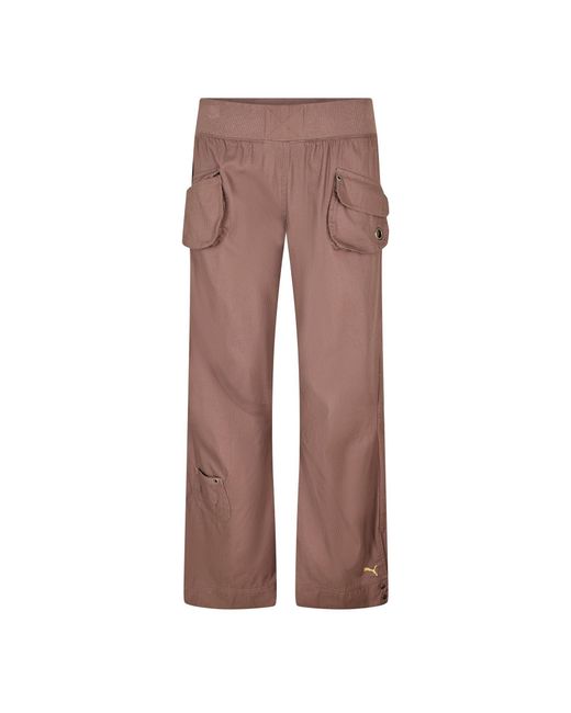PUMA Brown Woven Pull On Pants