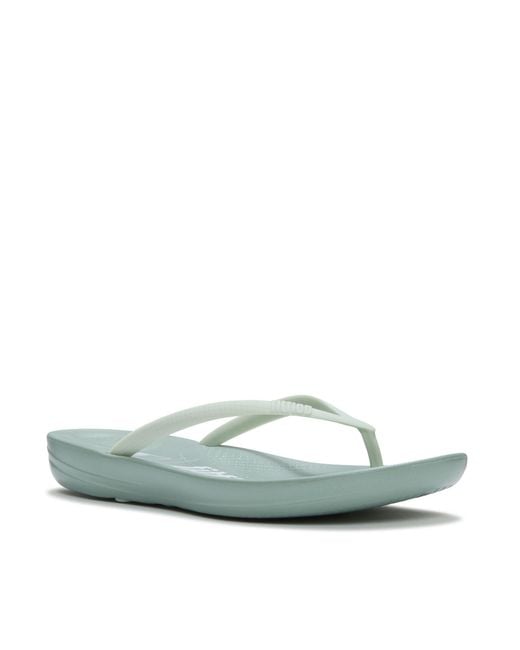 Fitflop Green X Pantone Iqushion Iceberg Flip Flops