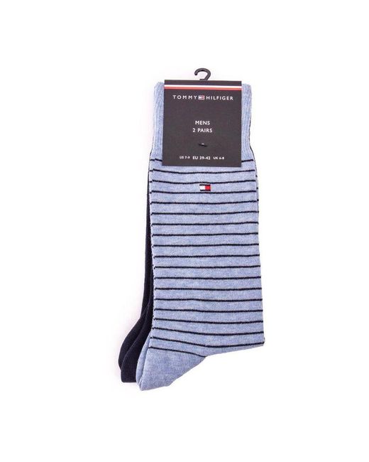 Tommy Hilfiger Blue 2 Pack Crew Socks for men