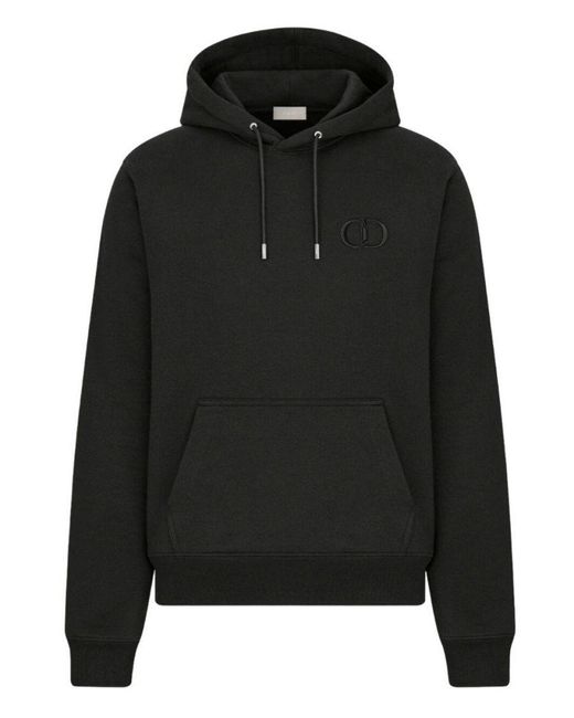 Dior Christian 'cd Icon' Hooded Sweatshirt Black Cotton for men