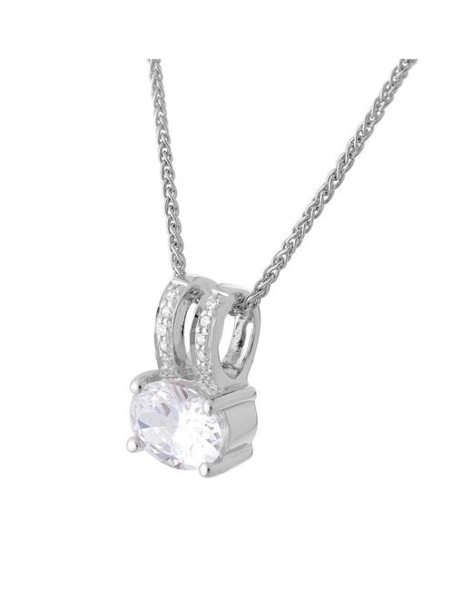 Orphelia White 'Alena' 925 Sterling Set: Chain-Pendant + Earrings