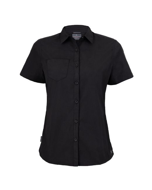 Craghoppers Black Ladies Kiwi Short-Sleeved Shirt