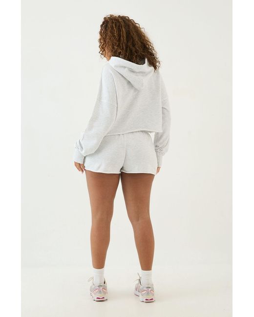 DSGN Studio White Lightweight Boxy Crop Hoodie