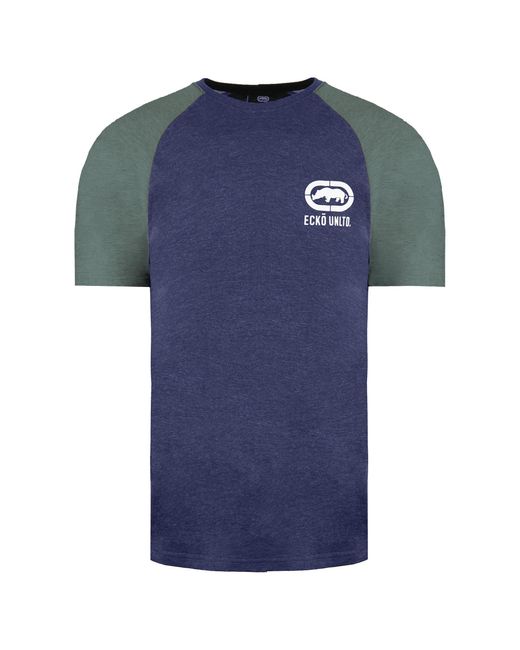 Ecko' Unltd Blue Shadow Marl T-Shirt Cotton for men