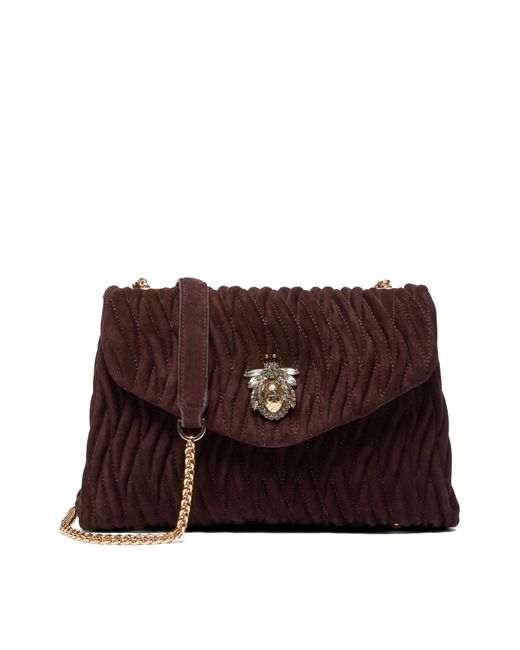 Dune Brown Darling Quilted Leather Cross Body Bag