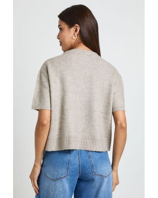 Boohoo White Oversized Knitted Top