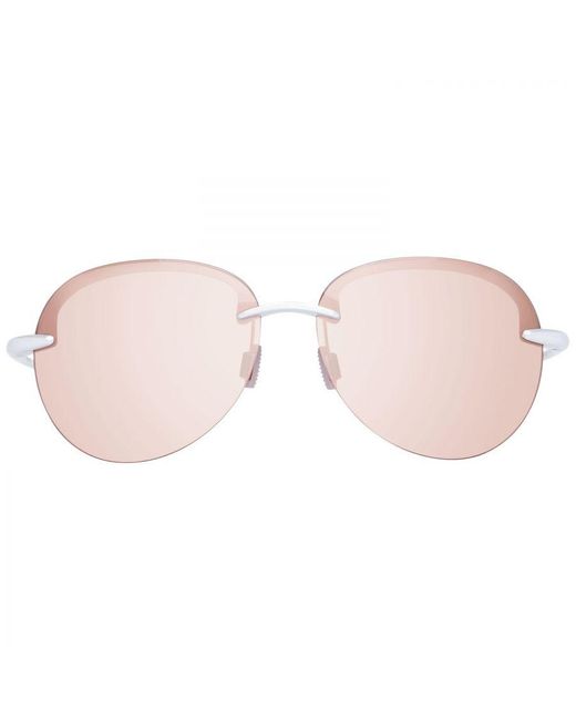 Police Pink Oval Mirrored Sunglasses for men