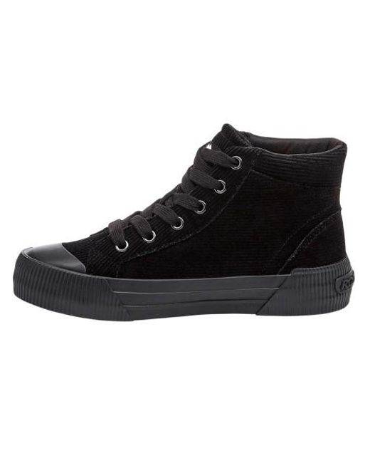 Rocket Dog Black Ladies Cheery Corduroy High Top Trainers