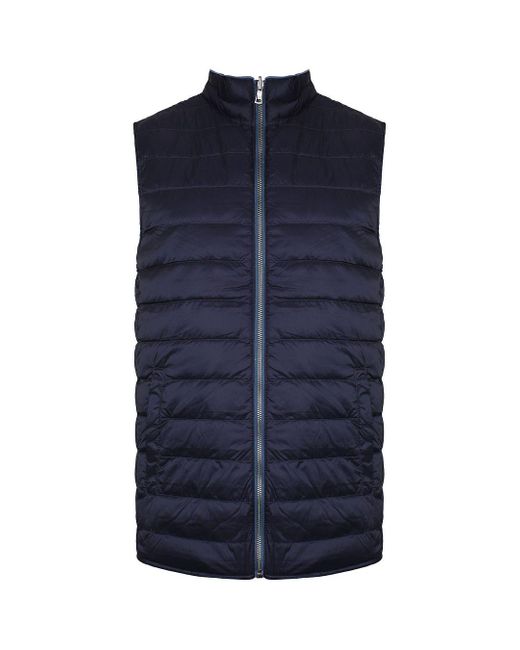 Hackett Blue Reversible Gilet for men