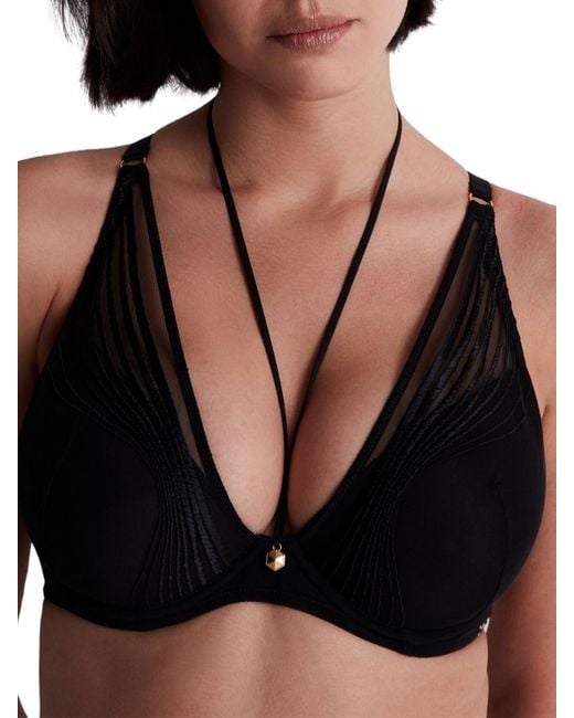 Aubade Black Sumptuous Waves High Apex Push Up Bra