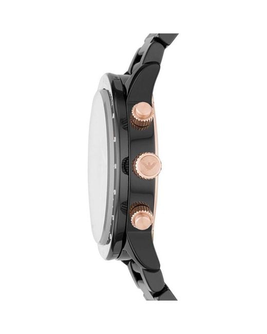 Emporio Armani Black Mario Watch Ar70002 Stainless Steel for men