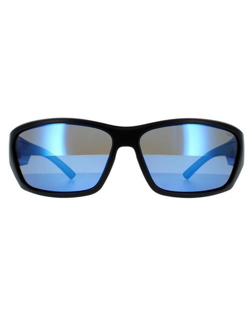 Bolle Blue Wrap Matte And Mirror Sunglasses