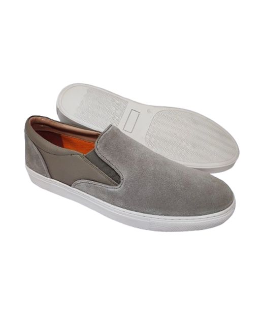 LB Comfort Gray Edwin Leather Shoes for men