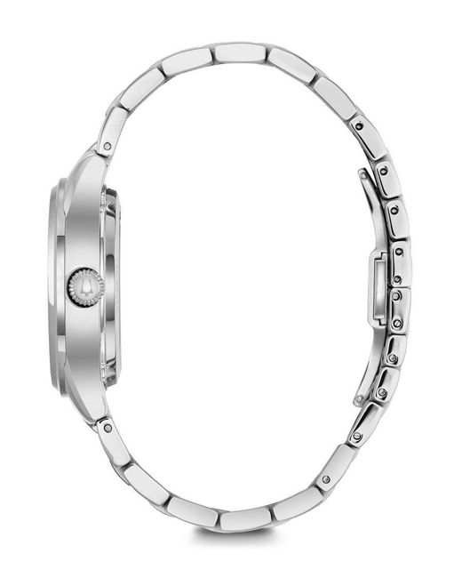 Bulova Metallic Automatic Ladies Watch 96P181 Stainless Steel