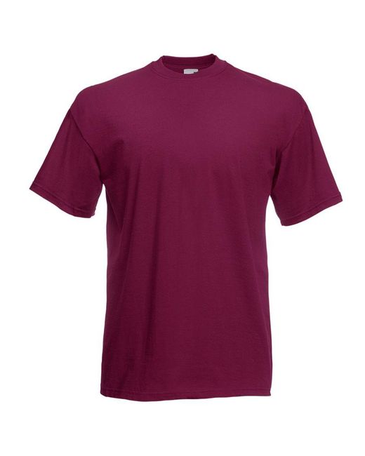 Fruit Of The Loom Purple Valueweight Short Sleeve T-Shirt for men