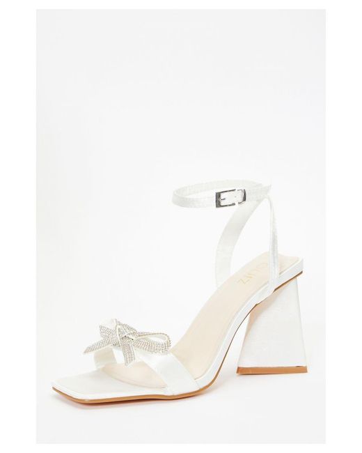 Quiz white block heel best sale sandals