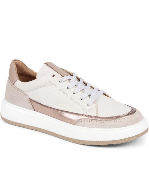 Jones Bootmaker White Scarlette Leather Trainers