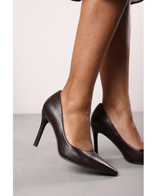 Where's That From Brown Wheres 'Sorelle' Patent Stilleto Court Heels