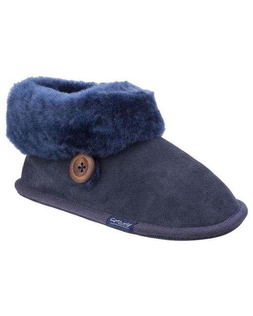 Cotswold Blue Wotton Sheepskin Bootie
