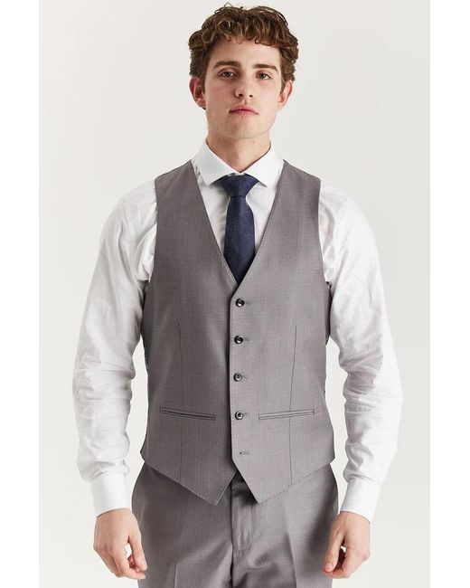 Paul Andrew Gray Tailored Waistcoat Smart Formal Vest for men