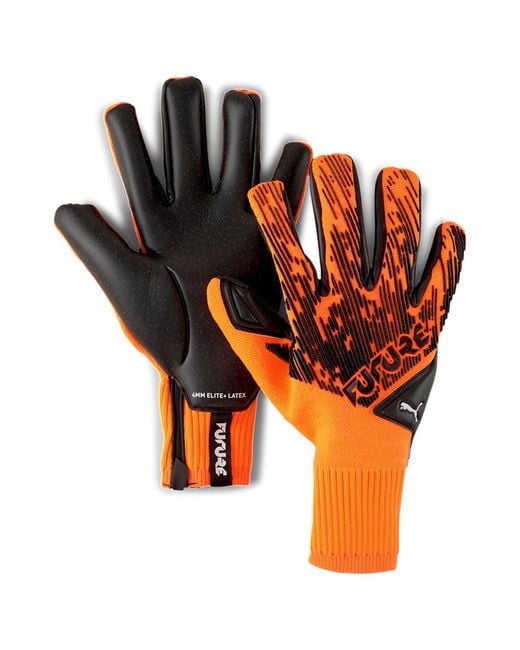 PUMA Orange Future Grip 5.1 Hybrid Goalkeeper Gloves for men