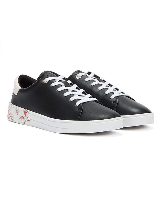 Ted Baker Black Urbana Trainers Leather