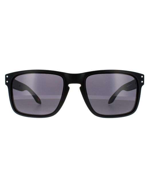 Oakley Black Rectangle Matte Prizm Sunglasses for men