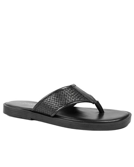 Jones Bootmaker Brown Wallgate Premium Leather Toe Post Sandals for men