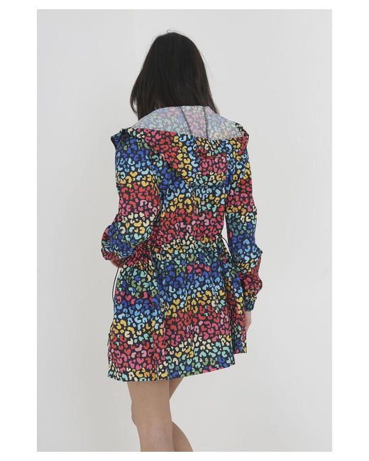 Brave Soul Blue Multi 'Lolo' Lightweight Showerproof Jacket