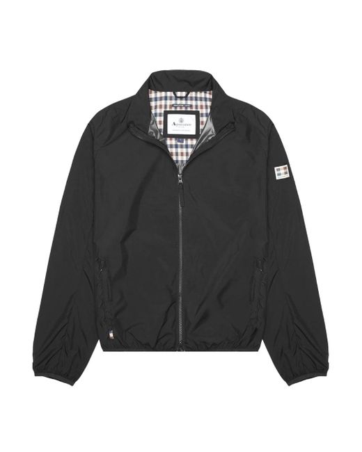 Aquascutum Black Active Rlg Windbreaker Jacket for men