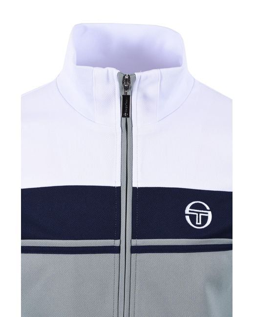 Sergio Tacchini Gray Damarindo Track Top/Maritime/Lead Cotton for men