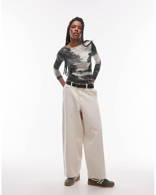 TOPSHOP Multicolor Graphic License National Gallery John Constable The Cornfield Long Sleeve Top
