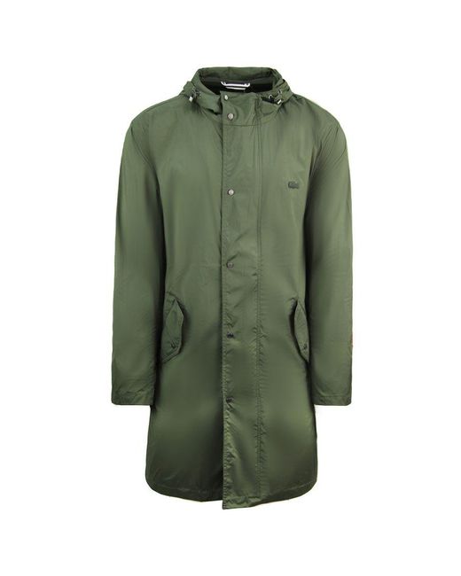 Lacoste Green Water-Repellent Dark Jacket for men