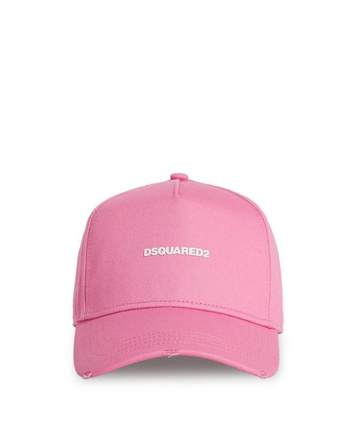 DSquared² Pink Mini Logo Baseball Cap for men