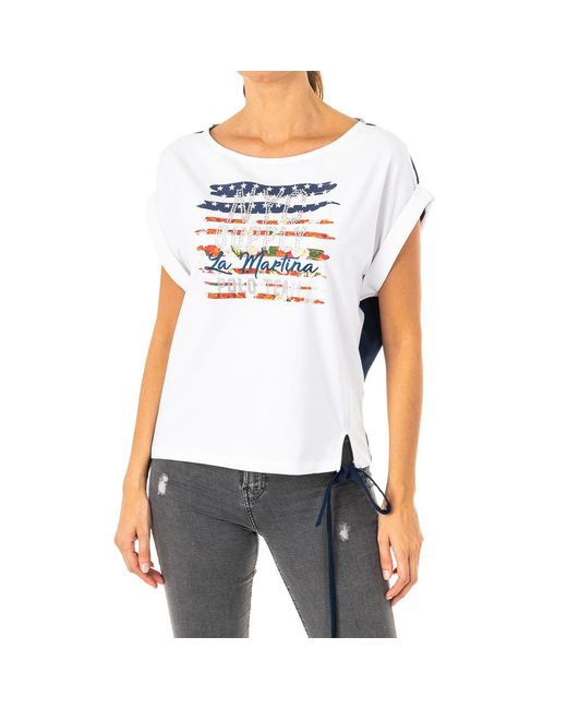 La Martina White Short Sleeve T-Shirt Lwr308