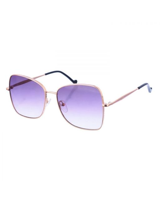 Liu Jo Purple Square Shaped Metal Sunglasses Lj142S