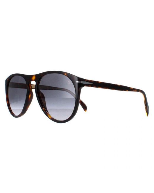 David Beckham Black Round Dark Tortoise Gradient Db1008/S
