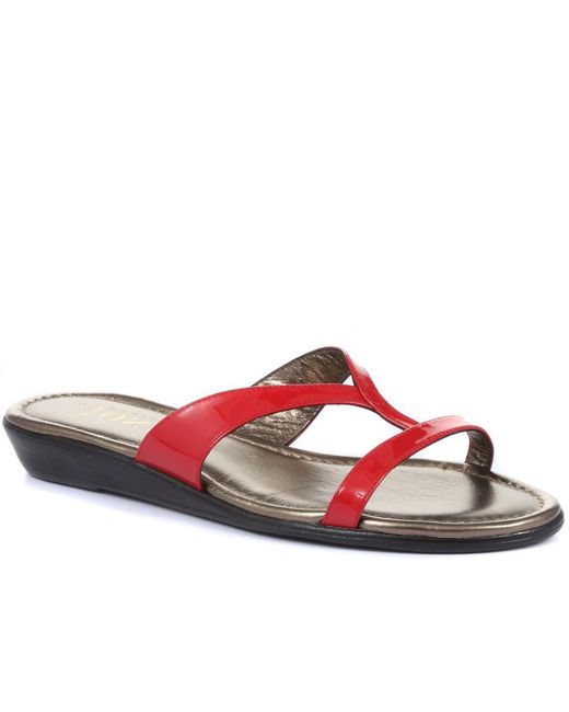 Jones Bootmaker Red Klevina Leather Sandals
