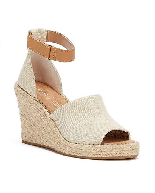 TOMS Metallic Toms Marisol Natural Oxford Wedge