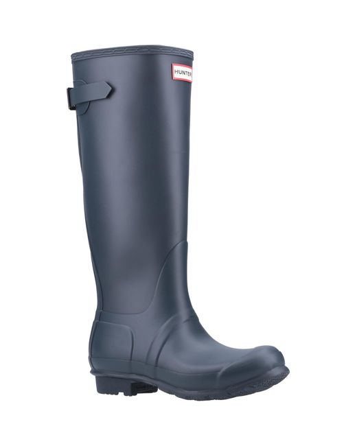 Hunter Blue Original Tall Back Adjustable Wellingtons