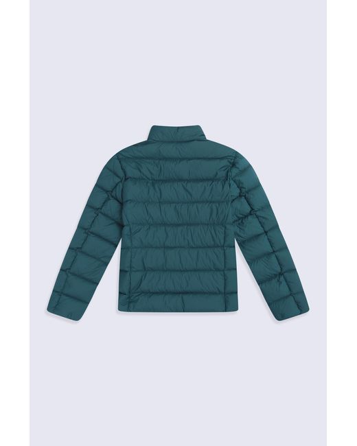 Mountain Warehouse Blue Lightweight Down Jacket Water Resistant Zip Up Hooded Puffer Winter Coat for men