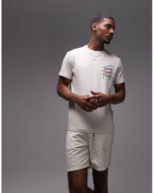 Tommy Hilfiger Metallic Repeat Signature Back Print T-Shirt for men
