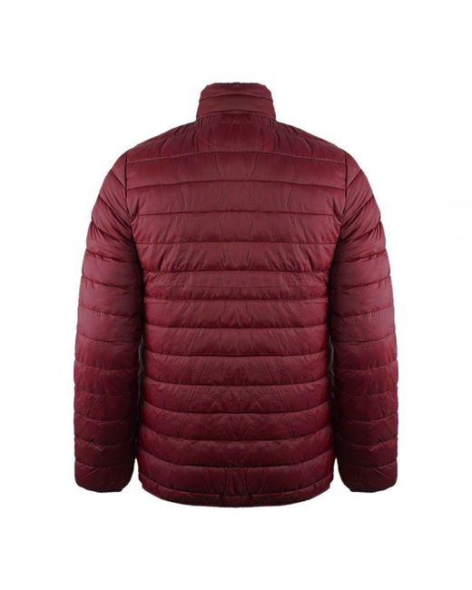 Aquascutum Red London Logo Bordeaux Active Jacket Polyamide for men