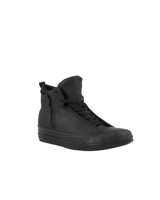 Converse Black Chuck Taylor All Star Selene Monochrome Plimsolls Leather