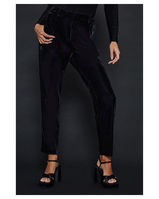 Dorothy Perkins Black Velvet Trouser