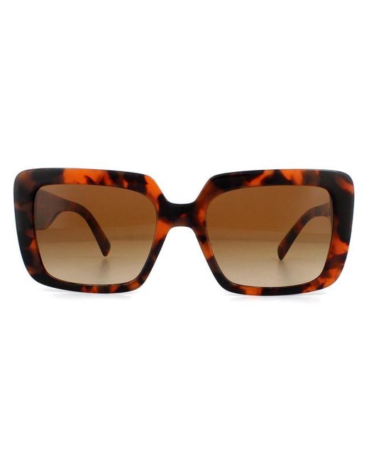 Versace Brown Square Havana Gradient Sunglasses