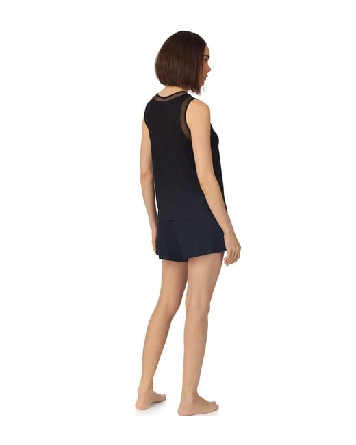 DKNY Blue Sleeveless Crew Tank And Short Boxer Pyjama Set