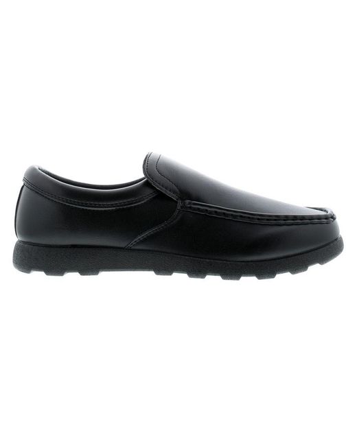 Rockstorm Black Smart Shoes Valley Slip On Pu for men