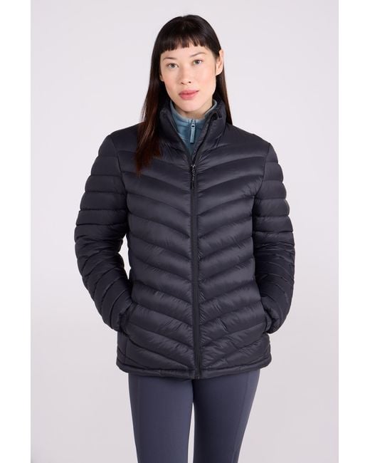 Mountain Warehouse Blue 'Vista' Padded Jacket Water Resistant Warm Cosy Coat Polyamide